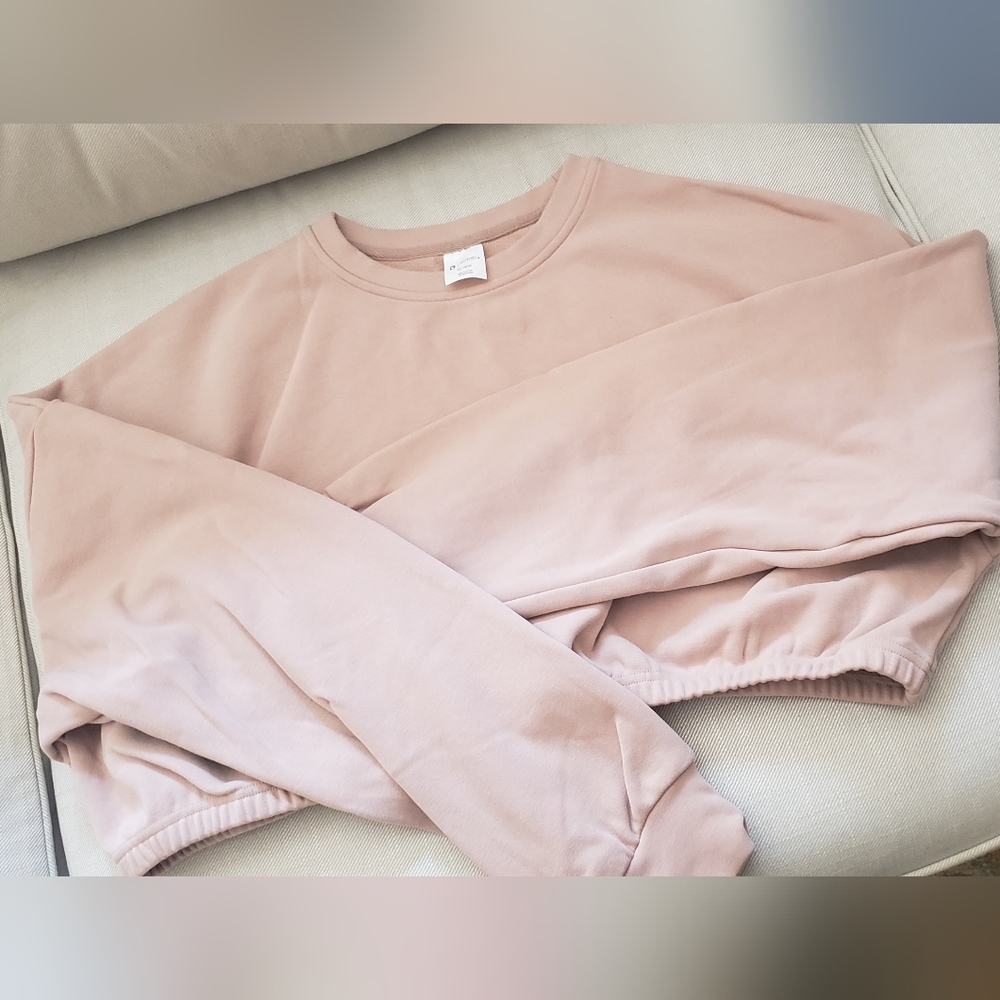 BuffBunny New Cloud Long Sleeve Crop Soft Pink Pullover